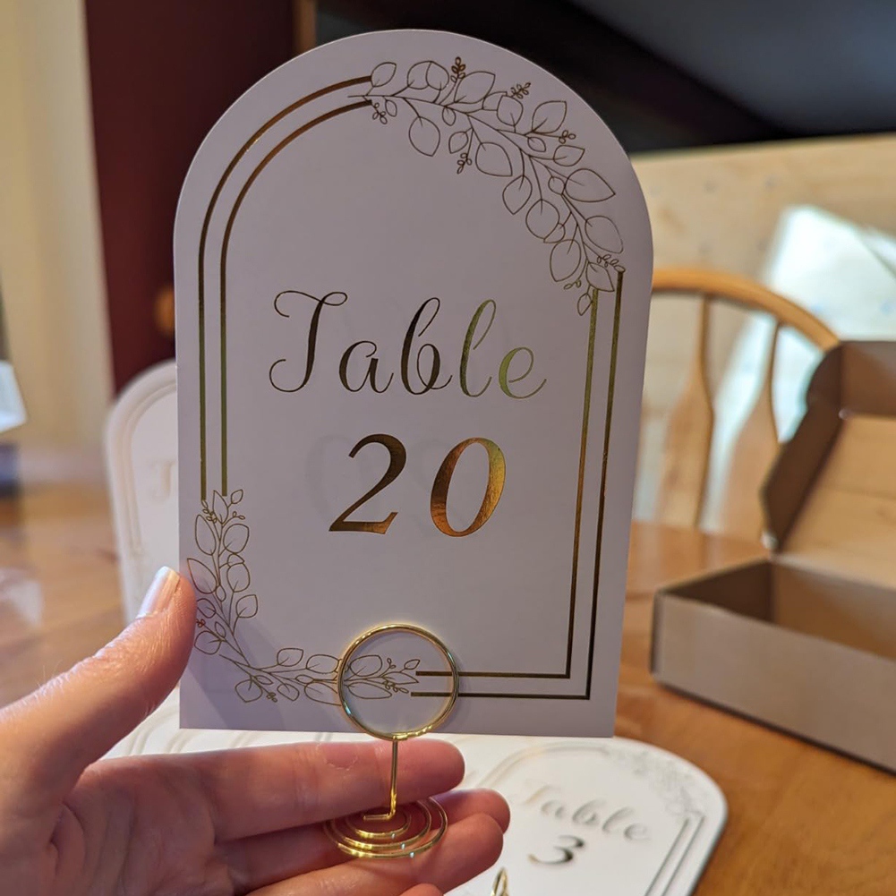 Table Number Gold - AT19 – 1-20 numaralı düğün masa