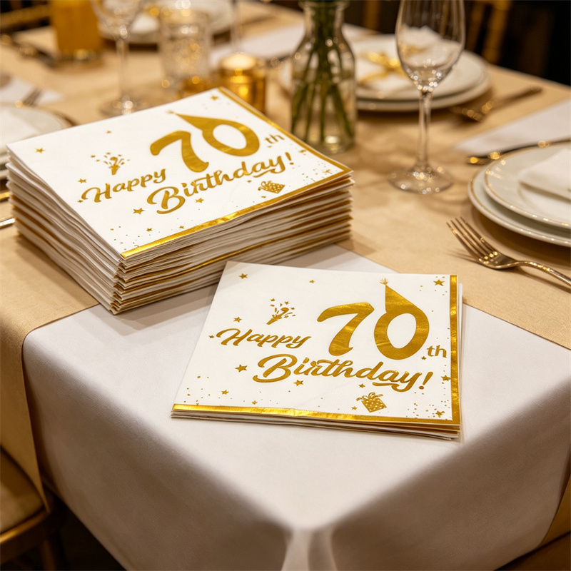 Table Number Gold - 10 adet altın mutlu 70. doğum