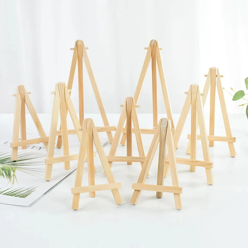 Table Number Gold - 10 adet Ahşap Mini Şövale Çerçeve
