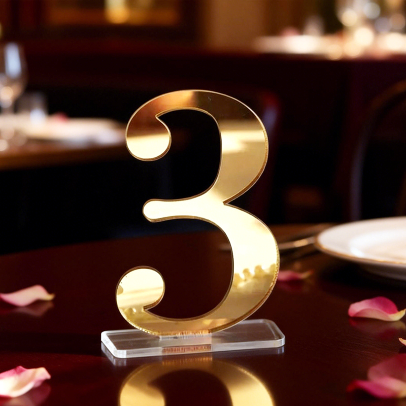 Düğün Masaları için Numaralar, - Table Number Gold incelemesi ve fiyatı