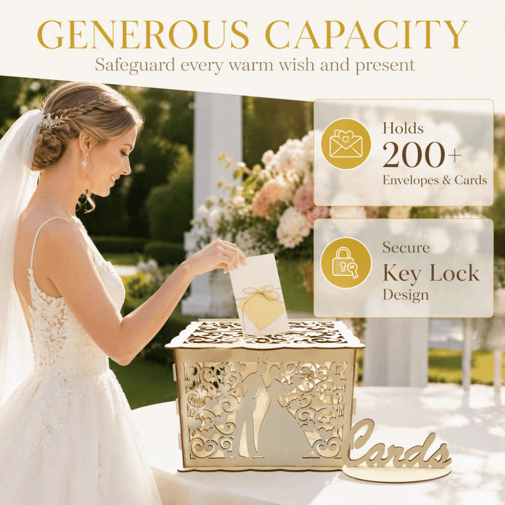 22,5x15x15 cm Ahşap Düğün Dave - Wedding Card Box incelemesi ve fiyatı