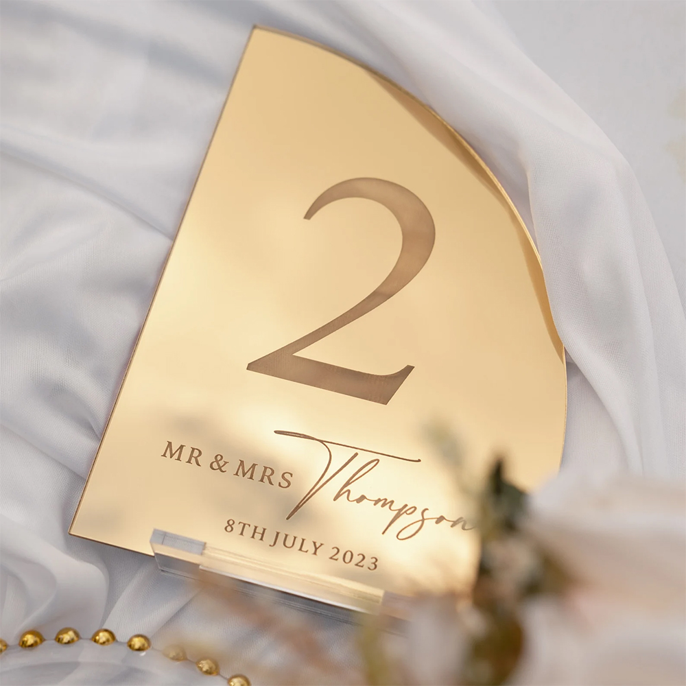 Kişiye Özel Düğün Bar Tabelası - Table Number Gold incelemesi ve fiyatı