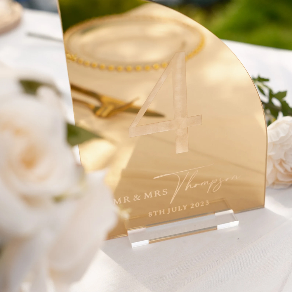 Kişiye Özel Düğün Bar Tabelası - Table Number Gold incelemesi ve fiyatı