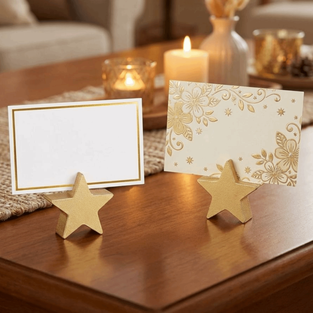 12 adet yıldız kalp şeklinde m - Table Number Gold incelemesi ve fiyatı